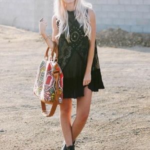 Free People • Angel Lace Dress in Black XS